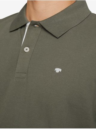 Tmavě zelené pánské polo triko Tom Tailor Basic Polo
