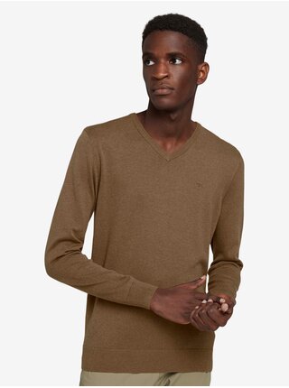 Hnědý pánský svetr Tom Tailor Basic