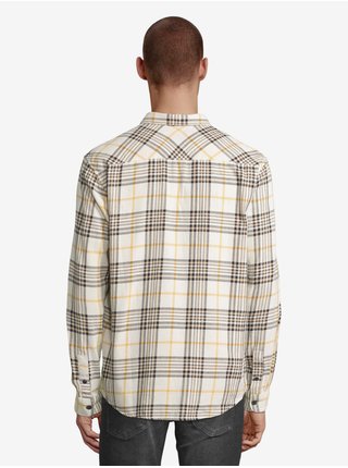 Krémová pánská kostkovaná košile Tom Tailor Denim Organic Check Shirt