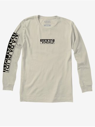Čierno-biele pánske tričko s potlačou VANS X NAPAPIJRI