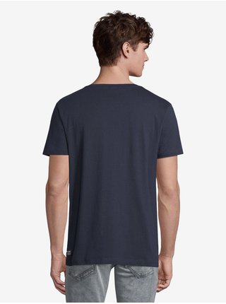 Tmavě modré pánské tričko s potiskem Tom Tailor Denim