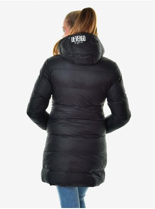 Černý dámský zimní prošívaný kabát Devergo 