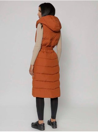 Oranžová dámská prošívaná vesta Devergo 