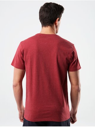 BORDY pánské triko červená žíhaná | šedá