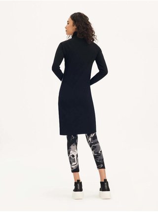 Černé dámské mikinové pouzdrové šaty s rolákem DKNY