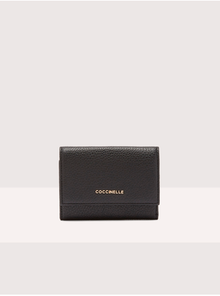 Čierna dámska kožená peňaženka Coccinelle..