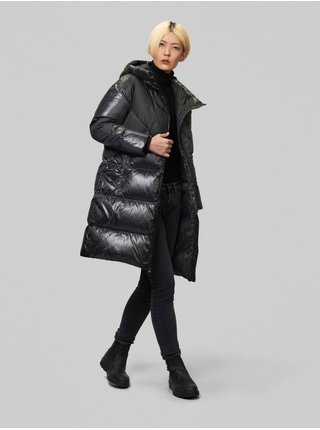 Čierny dámsky zimný prešívaný kabát Blauer IMPERMEABILE