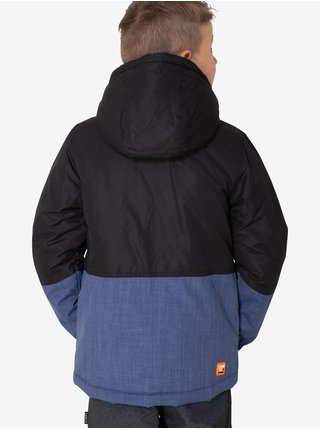 Modro-černá klučičí zimní bunda s kapucí SAM 73