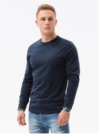 Pánská tričko s dlouhým rukávem bez potisku L138 - námořnická modrá