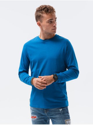 Pánská tričko s dlouhým rukávem bez potisku L138 - blankytně modrá