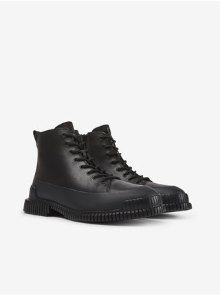 Čierne pánske členkové kožené topánky Camper Pix