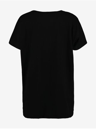 Černé tričko s potiskem Hailys Lia