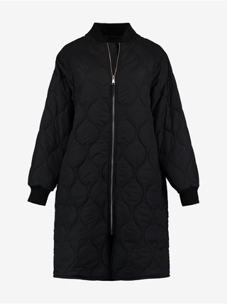 Černý prošívaný zimní kabát Hailys Milla
