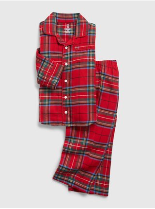 Červené klučičí pyžamo kostkované GAP