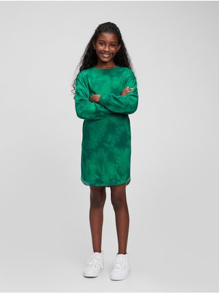 Zelené dievčenské šaty s batikou GAP