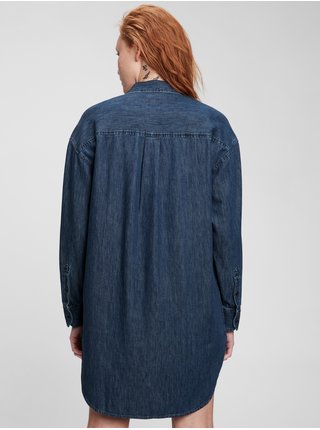Ženy - Džínová košile oversized Modrá