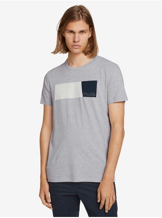 Světle šedé pánské tričko Tom Tailor Denim