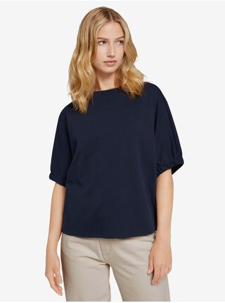 Tmavomodré dámske tričko Tom Tailor Denim