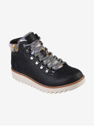 Černé dámské zimní kotníkové boty Skechers Bobs Mountain Kiss - Alpha Star