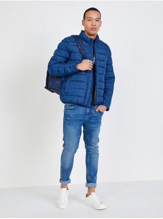 Modrá pánska prešívaná bunda Pepe Jeans Heinrich