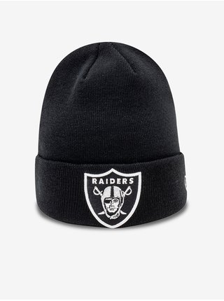Černá pánská žebrovaná zimní čepice New Era NFL Essential