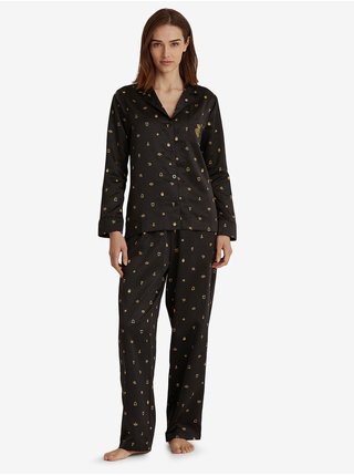 Čierne dámske vzorované pyžamo Ralph Lauren