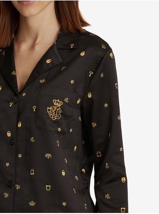 Čierne dámske vzorované pyžamo Ralph Lauren