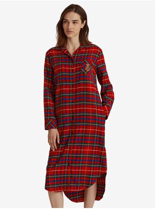 Modro-červené dámské kostkované pyžamo Ralph Lauren