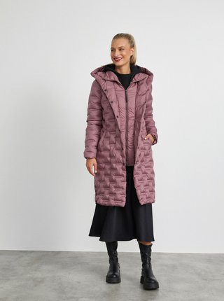 Starorůžový dámský péřový zimní kabát METROOPOLIS Roxy