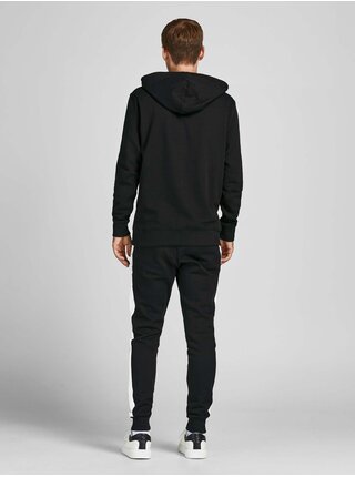 Černá pánská vzorovaná mikina s kapucí Jack & Jones River