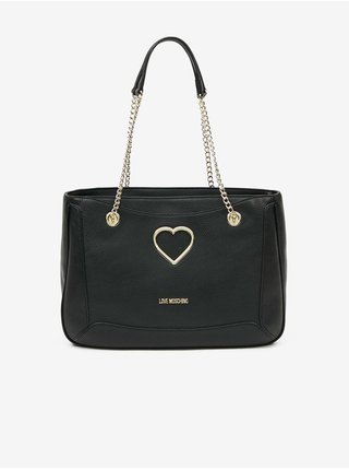 Černá dámská kabelka s ozdobnými detaily Love Moschino