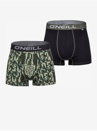 Sada dvoch pánskych boxeriek v čiernej a zelenej farbe O'Neill