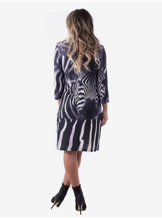 Bílo-černé dámské šaty se zvířecím motivem Culito from Spain Zebra