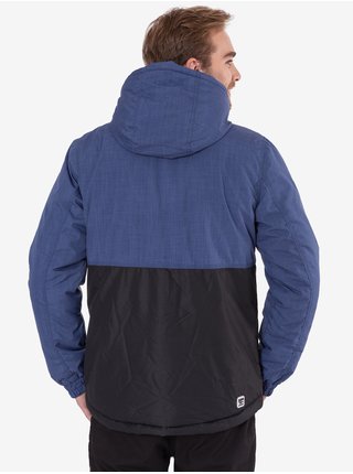 Černo-modrá pánská sportovní zimní bunda s kapucí Sam 73 Logan