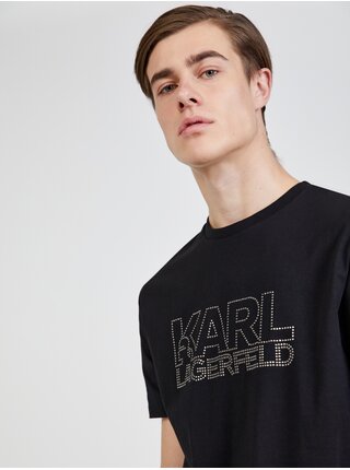 Černé tričko KARL LAGERFELD