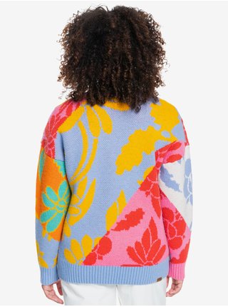 Svetlomodrý dámsky vzorovaný sveter s prímesou vlny Roxy