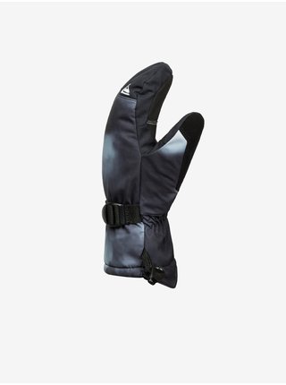 Černé dětské vzorované sportovní zimní rukavice palčáky Quiksilver