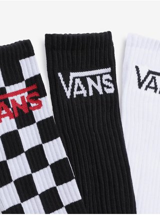 Sada tří pánských ponožek v černé a bílé barvě VANS
