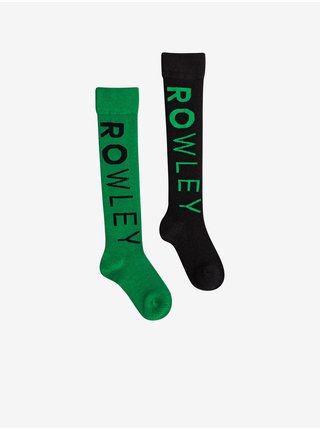 Černo-zelené dámské vzorované sportovní podkolenky Roxy