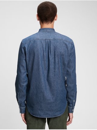 Modrá pánská džínová košile s kapsou GAP