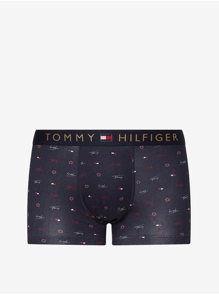 Sada modrých pánských vzorovaných boxerek a ponožek Tommy Hilfiger Underwear