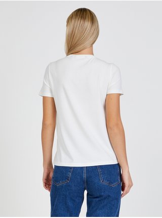 Bílé dámské vzorované tričko VERO MODA Bea Francis