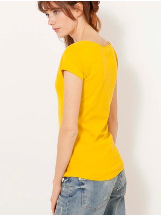 Žlté basic tričko CAMAIEU