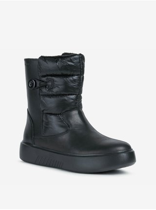 Černé dámské kožené zimní boty Geox Nhenbus