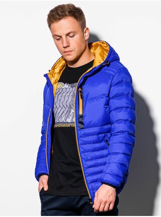 Modrá pánská přechodná bunda Ombre Clothing C372