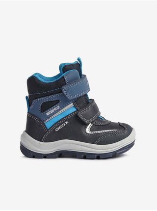 Tmavě modré dětské kotníkové zimní boty Geox Flanfil