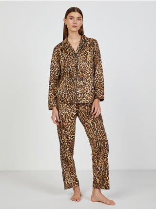 Černo-hnědé dámské pyžamo se zvířecím vzorem Ralph Lauren