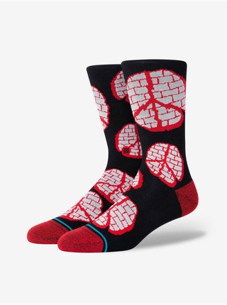 Červeno-černé pánské vzorované ponožky Stance Rocksteady