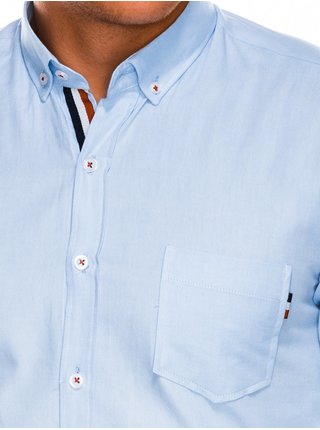 Pánská košile s dlouhým rukávem K490 - blankytně modrá
