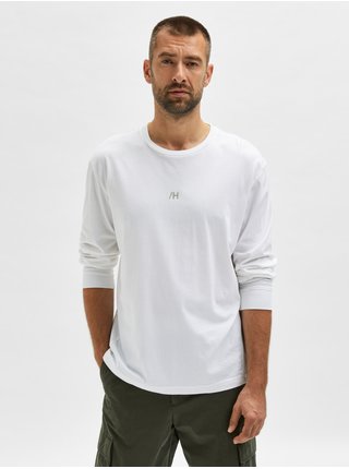 Biele pánske tričko Selected Homme Relax Eiki